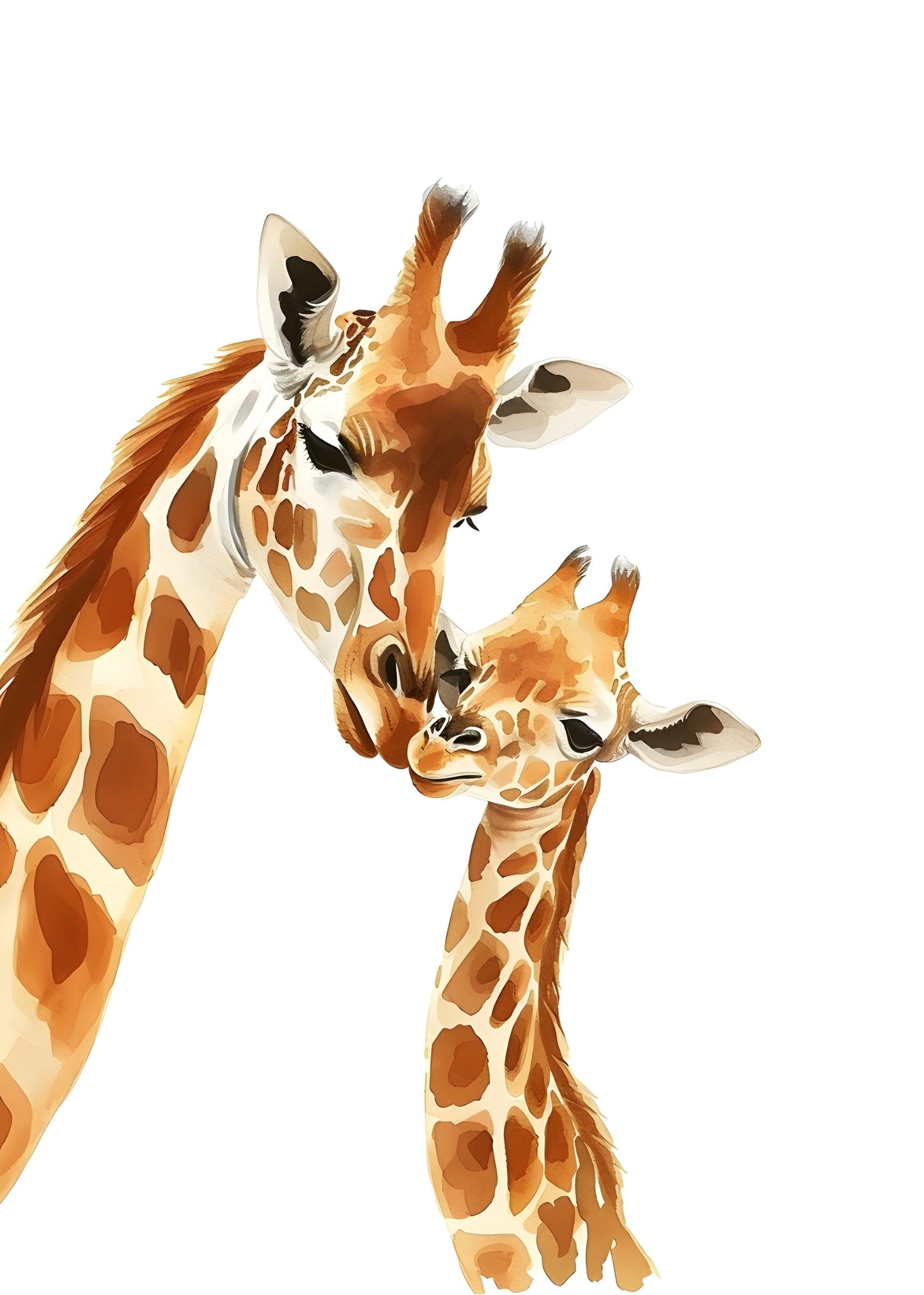 Giraffe poster. Children's bedroom print.