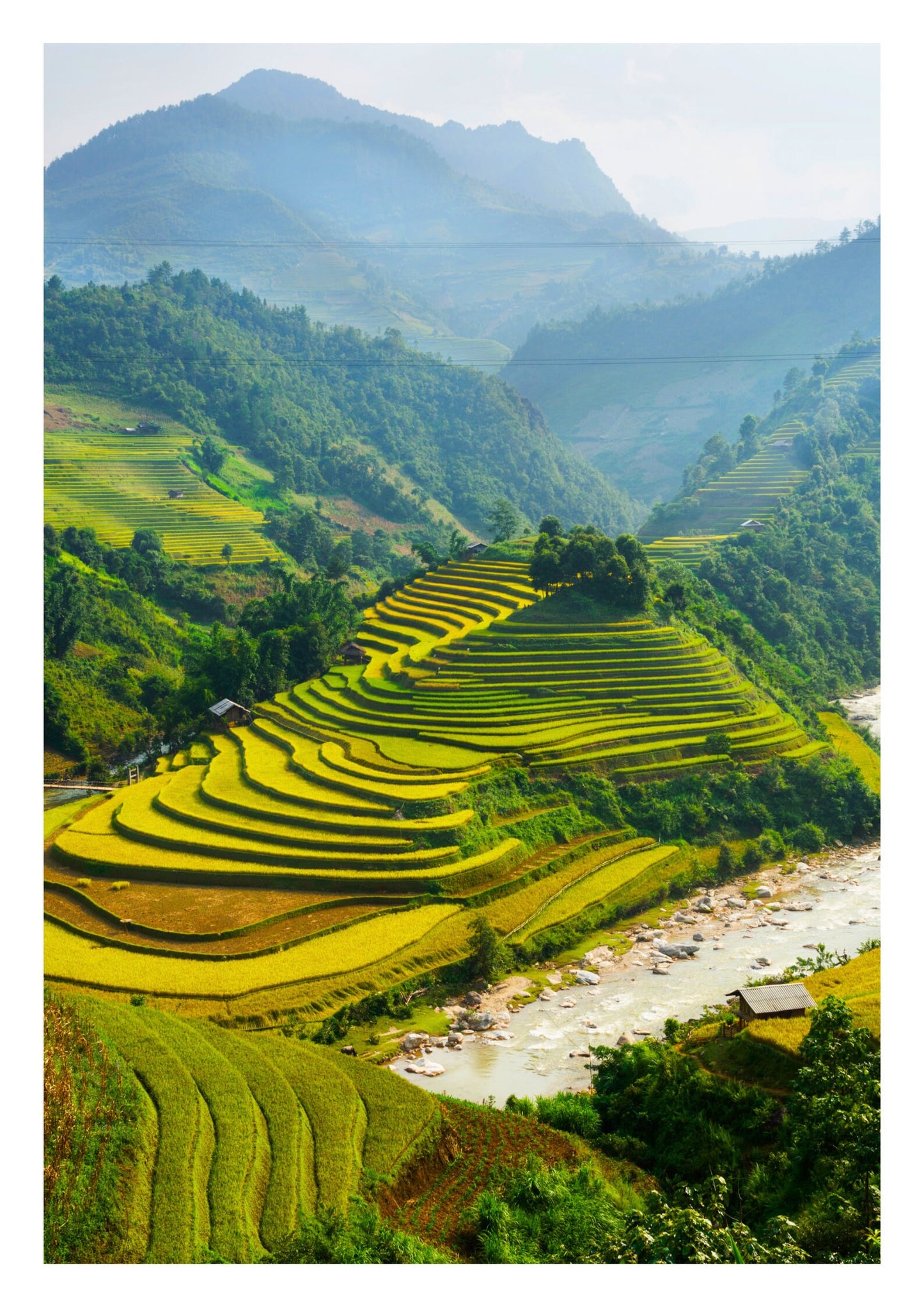 Set of 3 Vietnam prints, City prints, Holiday destinations, Colour travel photos, Home decor, Travel print, Sapa rice fields, Golden Bridge