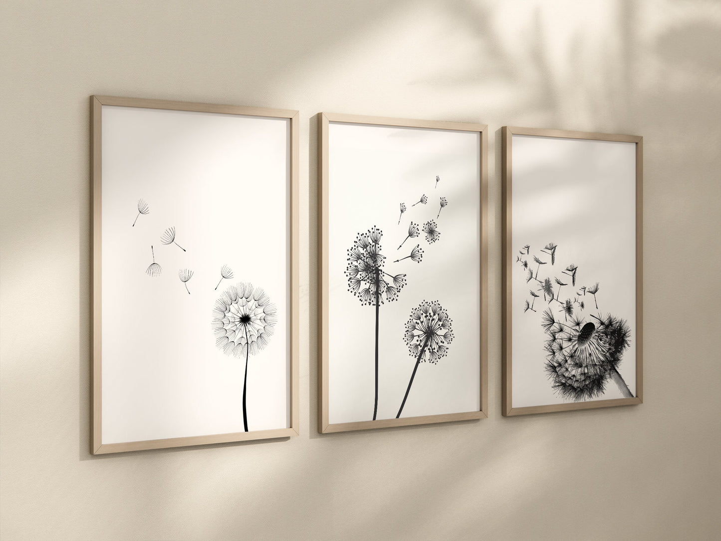 Set of 3 dandelion prints