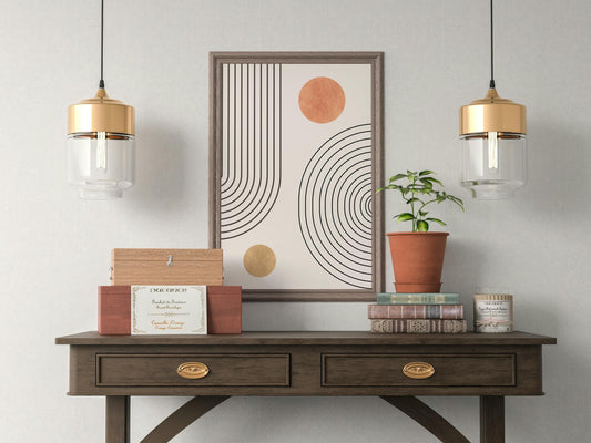 Boho Geometric Wall Art, Living room poster, Minimalist Art,  Neutral Wall Decor, Home decor, Birthday gift, Neutral print