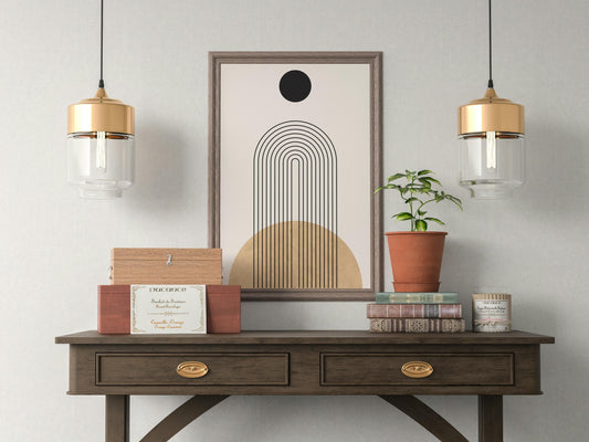 Boho Geometric Wall Art, Living room poster, Minimalist Art,  Neutral Wall Decor, Home decor, Birthday gift, Neutral print