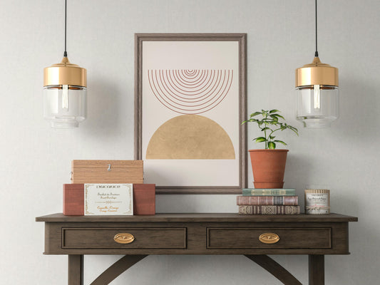 Boho Geometric Wall Art, Living room poster, Minimalist Art,  Neutral Wall Decor, Home decor, Birthday gift, Neutral print