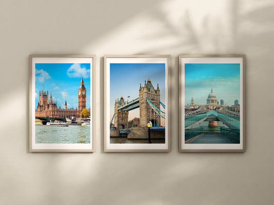 Set of 3 London city prints