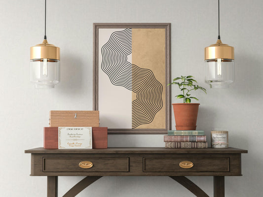 Boho Geometric Wall Art, Living room poster, Minimalist Art,  Neutral Wall Decor, Home decor, Birthday gift, Neutral print
