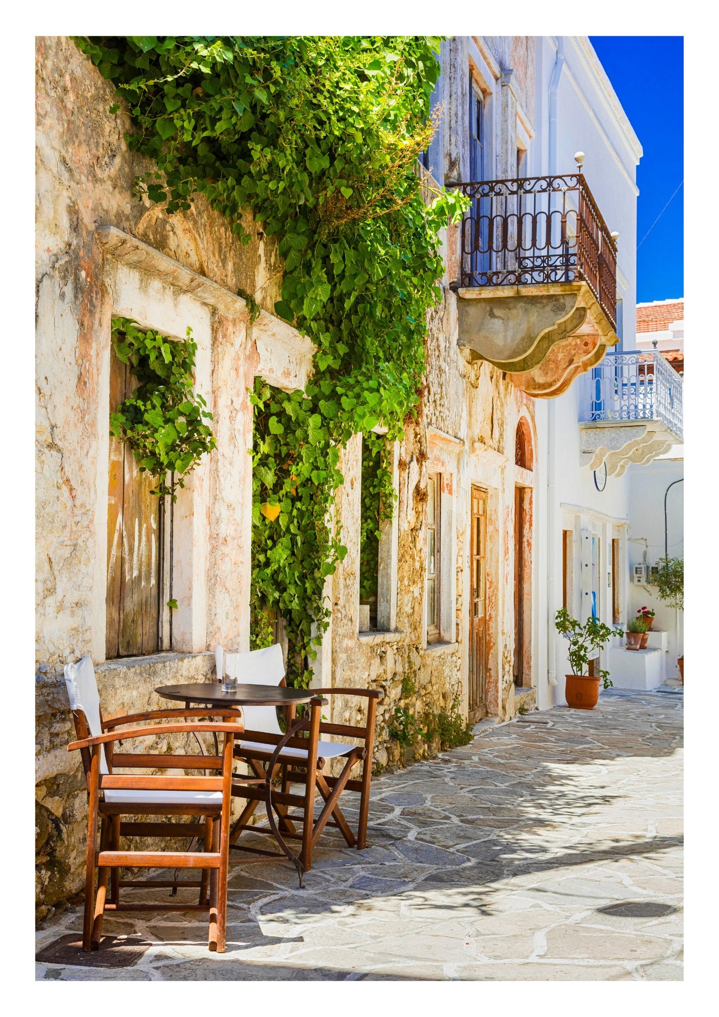 Greek island print
