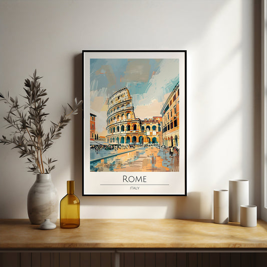 Rome watercolour style city print