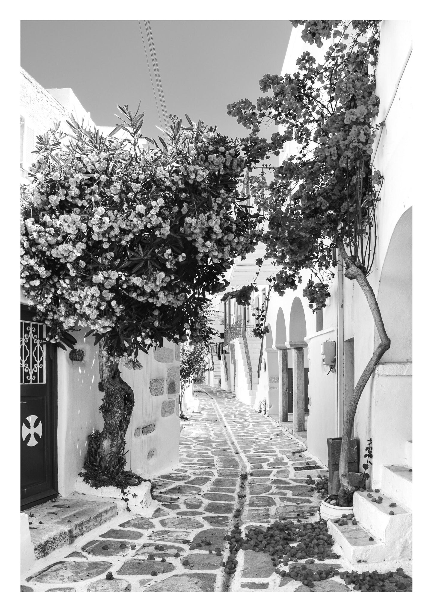 Set of 3 Mykonos prints, Greece prints, Black and white art, City prints, Travel photographs, Home Decor, Wall art, Holiday print