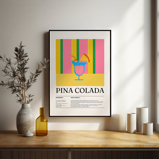 Pina Colada cocktail print