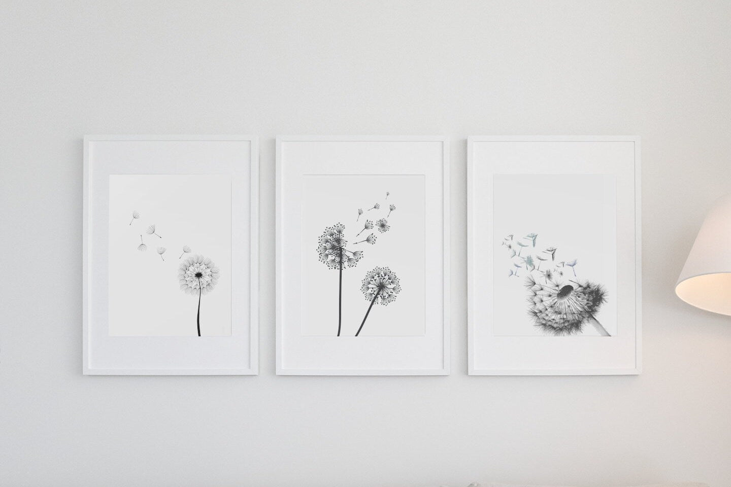 Set of 3 dandelion prints