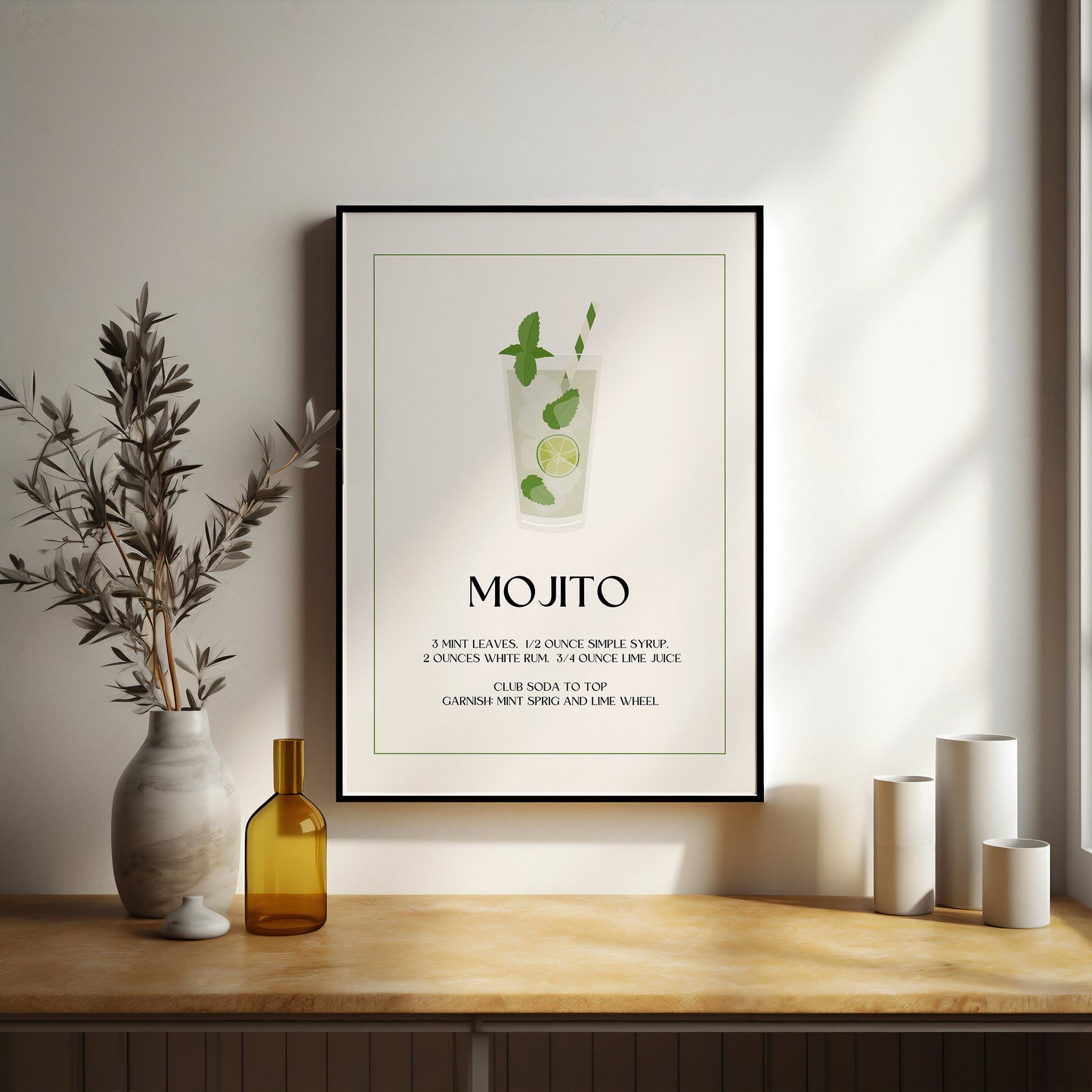 Mojito cocktail print