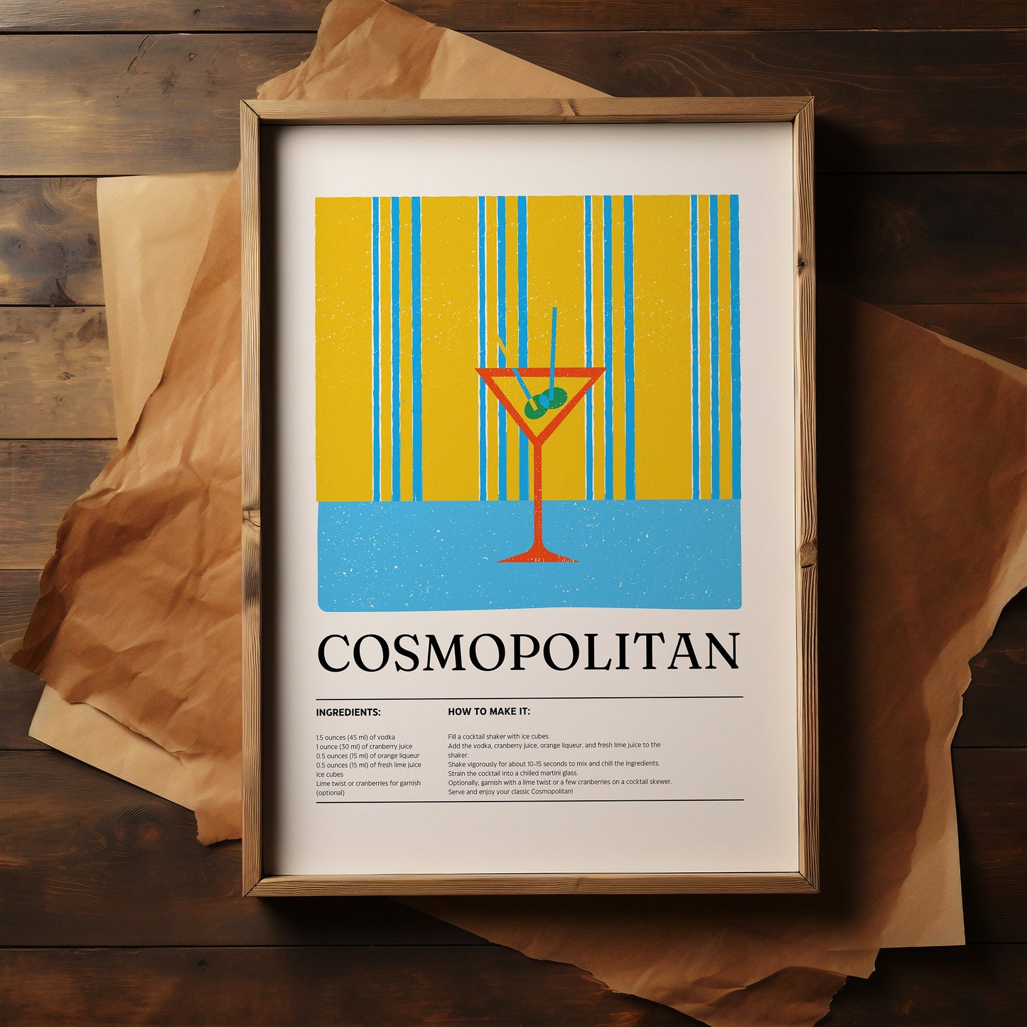 Cosmopolitan cocktail print