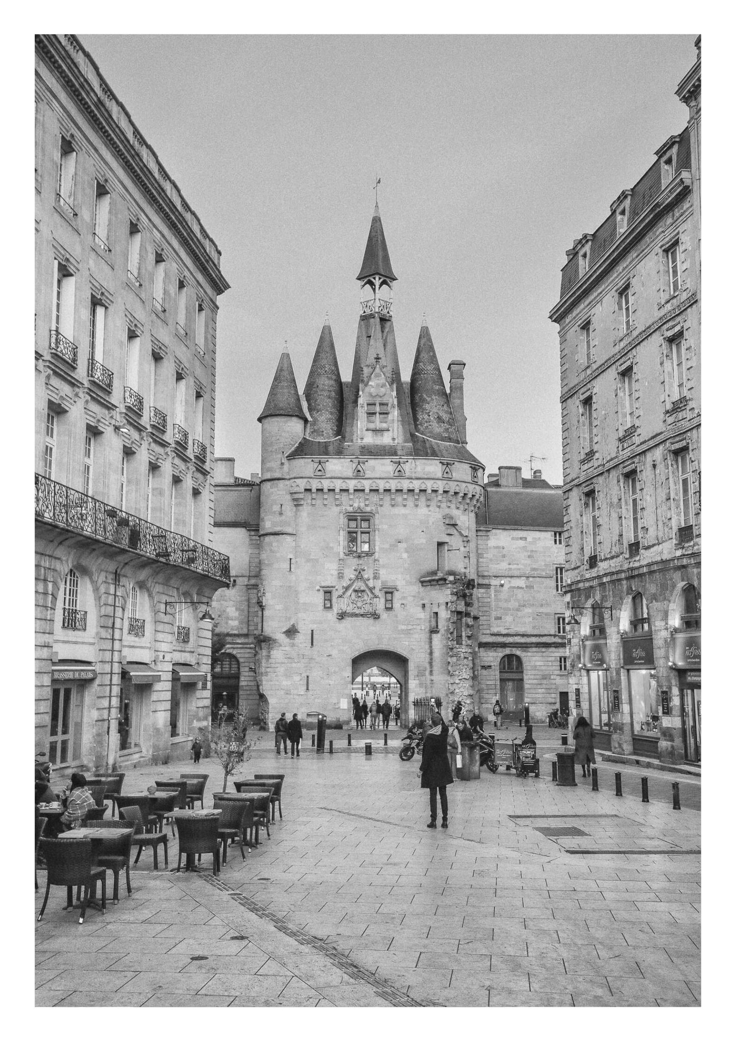 Set of 3 Bordeaux prints, City prints, Black and white France photographs, Home decor, Travel print, Gift, Wall art, French vineyard image