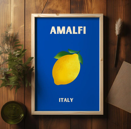 Amalfi Pop Art style travel print