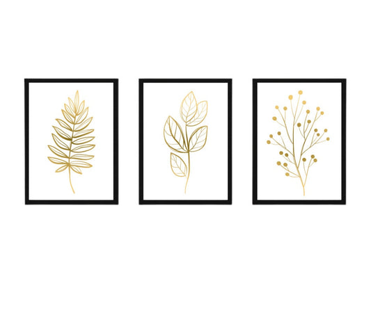 Set of 3 gold Bedroom prints, Birthday gift, Bathroom prints, Kitchen trio wall art, Neutral prints, Bedroom posters, Home decor, Home trend