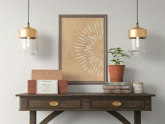 Boho Geometric Wall Art, Living room poster, Minimalist Art,  Neutral Wall Decor, Home decor, Birthday gift, Neutral print