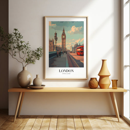 London retro style city print