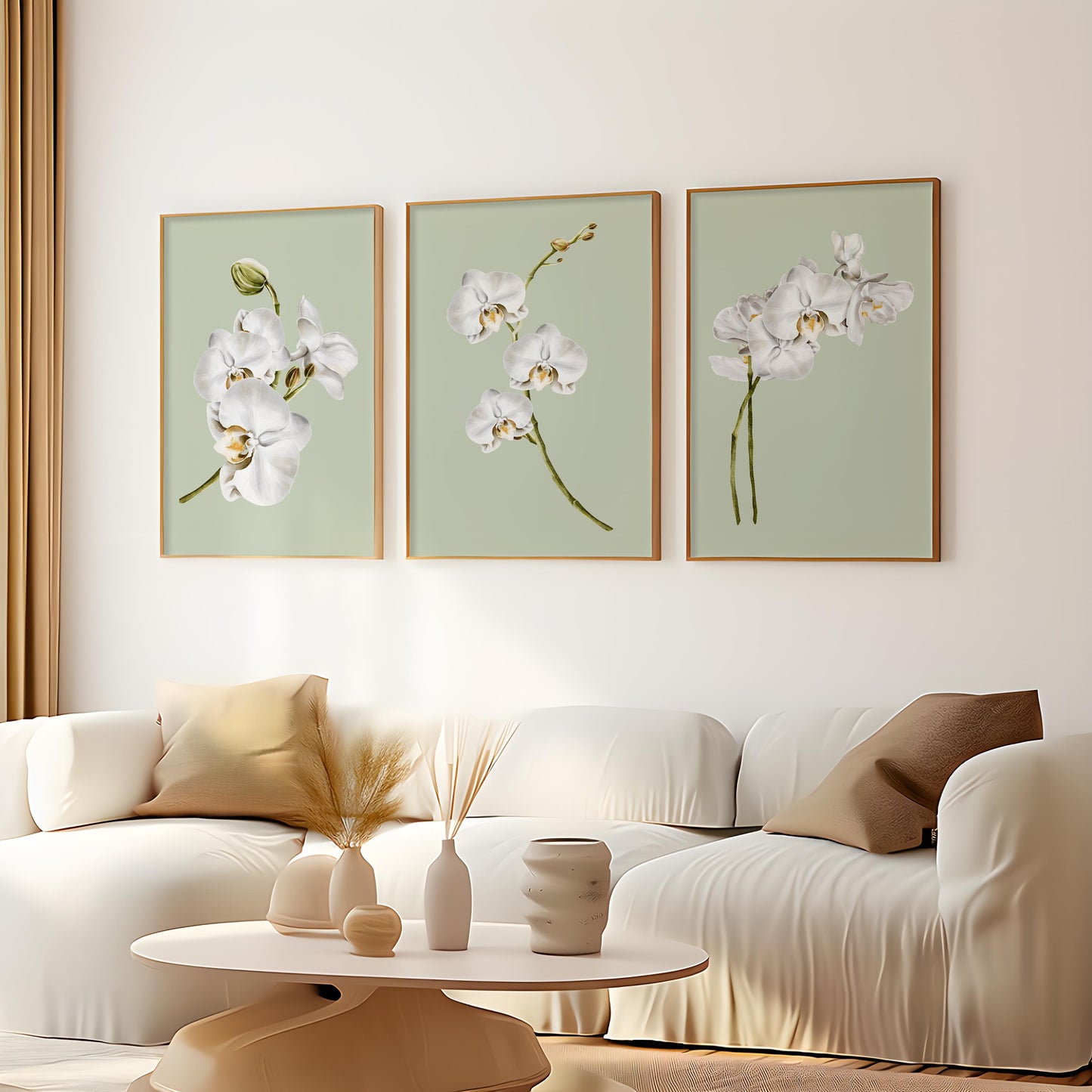 Set of 3 floral orchid prints