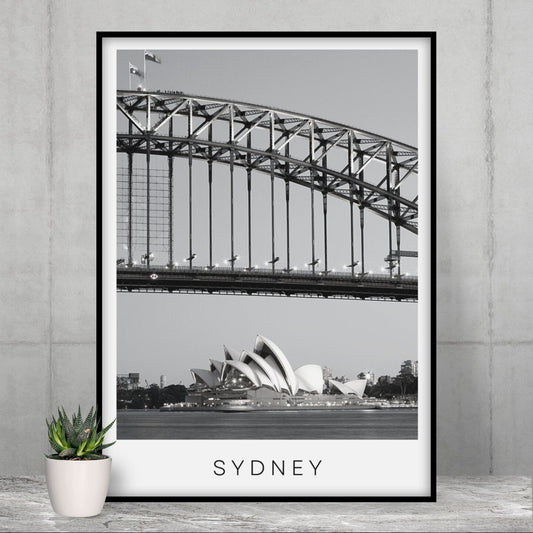 Sydney black and white print