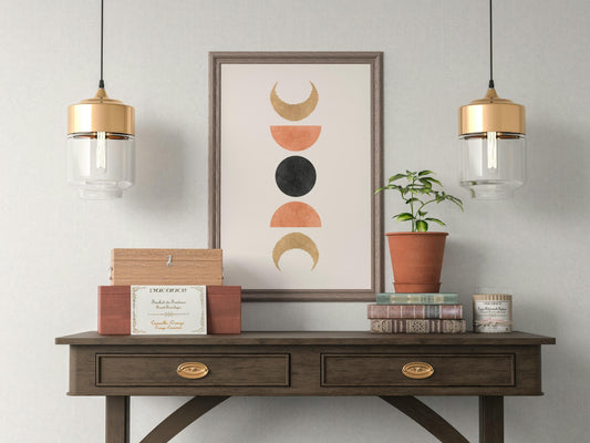 Boho Geometric Wall Art, Living room poster, Minimalist Art,  Neutral Wall Decor, Home decor, Birthday gift, Neutral print