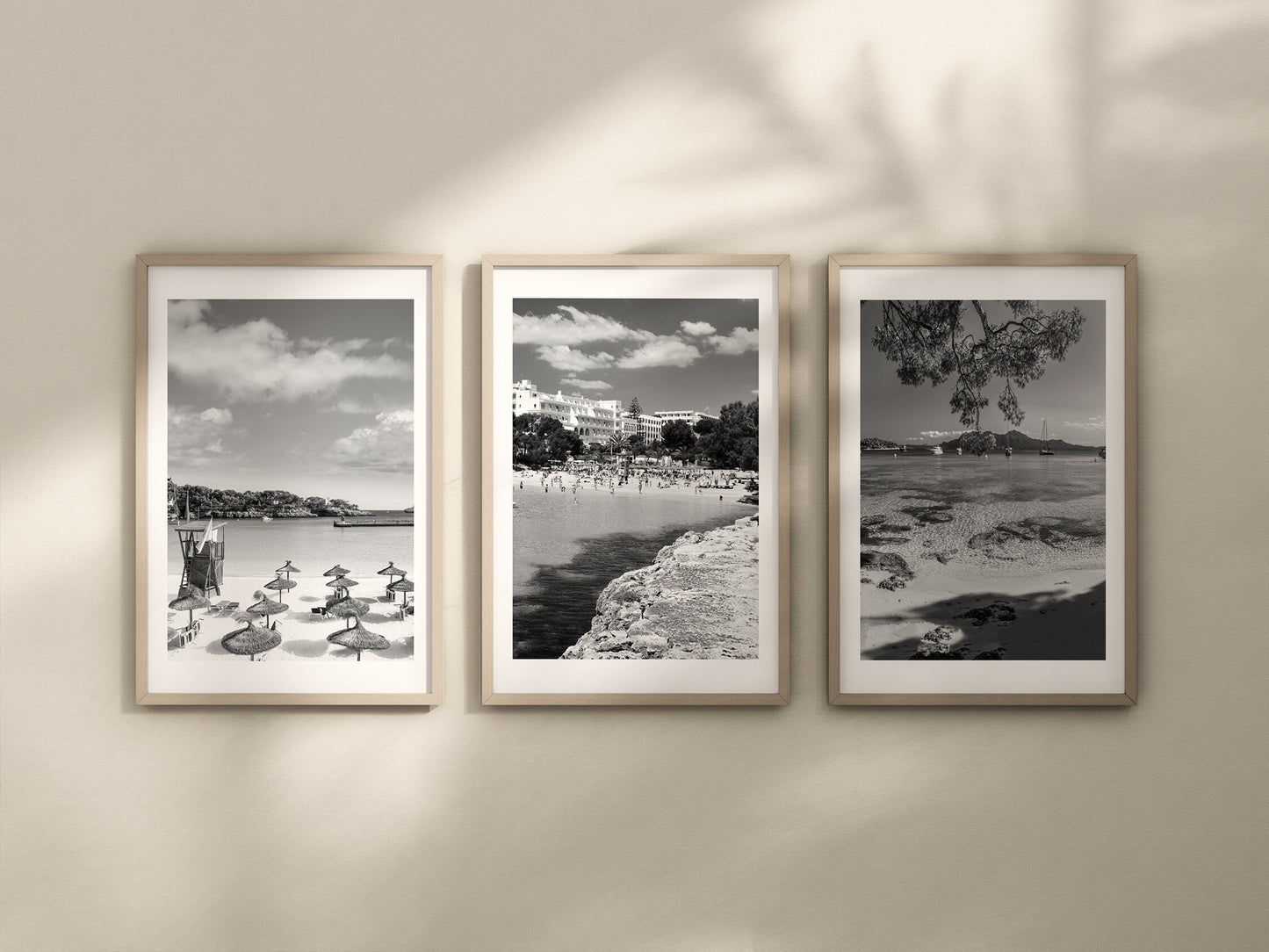 Set of 3 Majorca prints, Spain Holiday prints, Mallorca prints, City prints, Black and White travel posters, Travel prints, Wall art, Gift