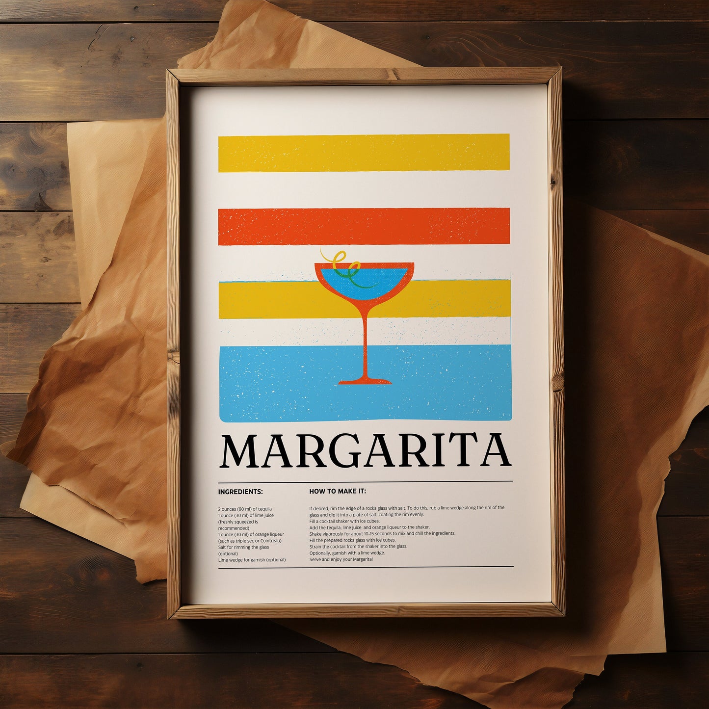 Margarita cocktail print