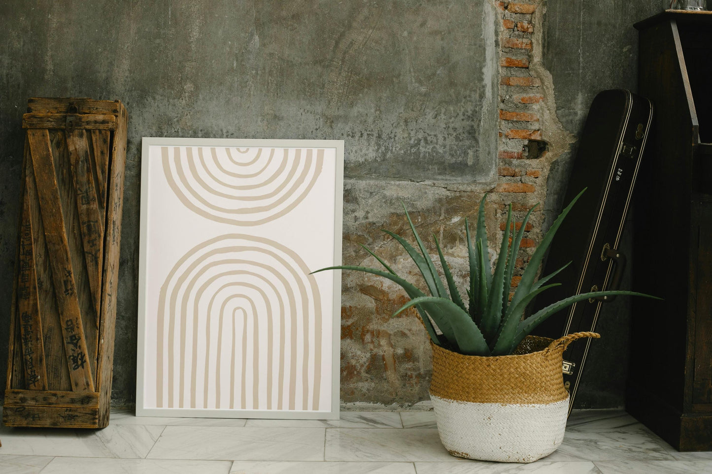 Boho Geometric Wall Art, Living room poster, Minimalist Art,  Neutral Wall Decor, Home decor, Birthday gift, Neutral print