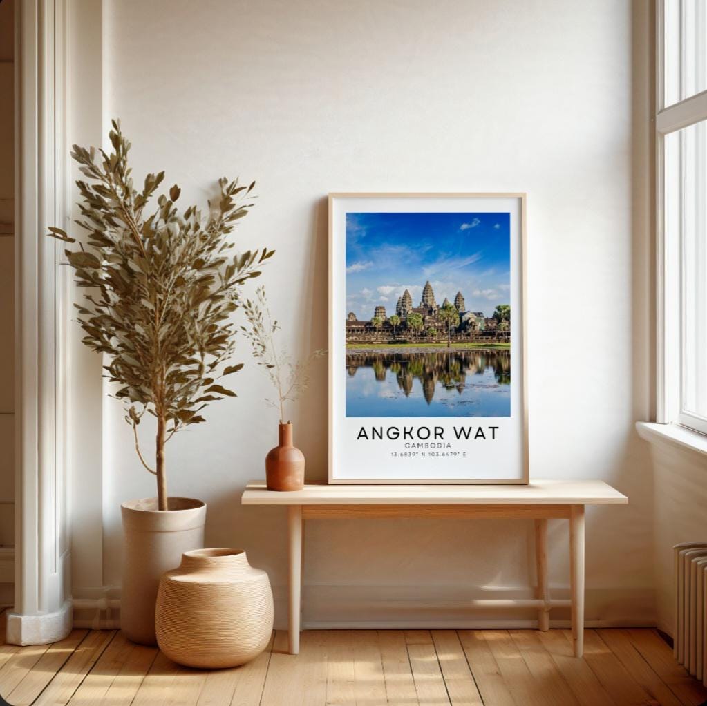 Angkor Wat colour travel print