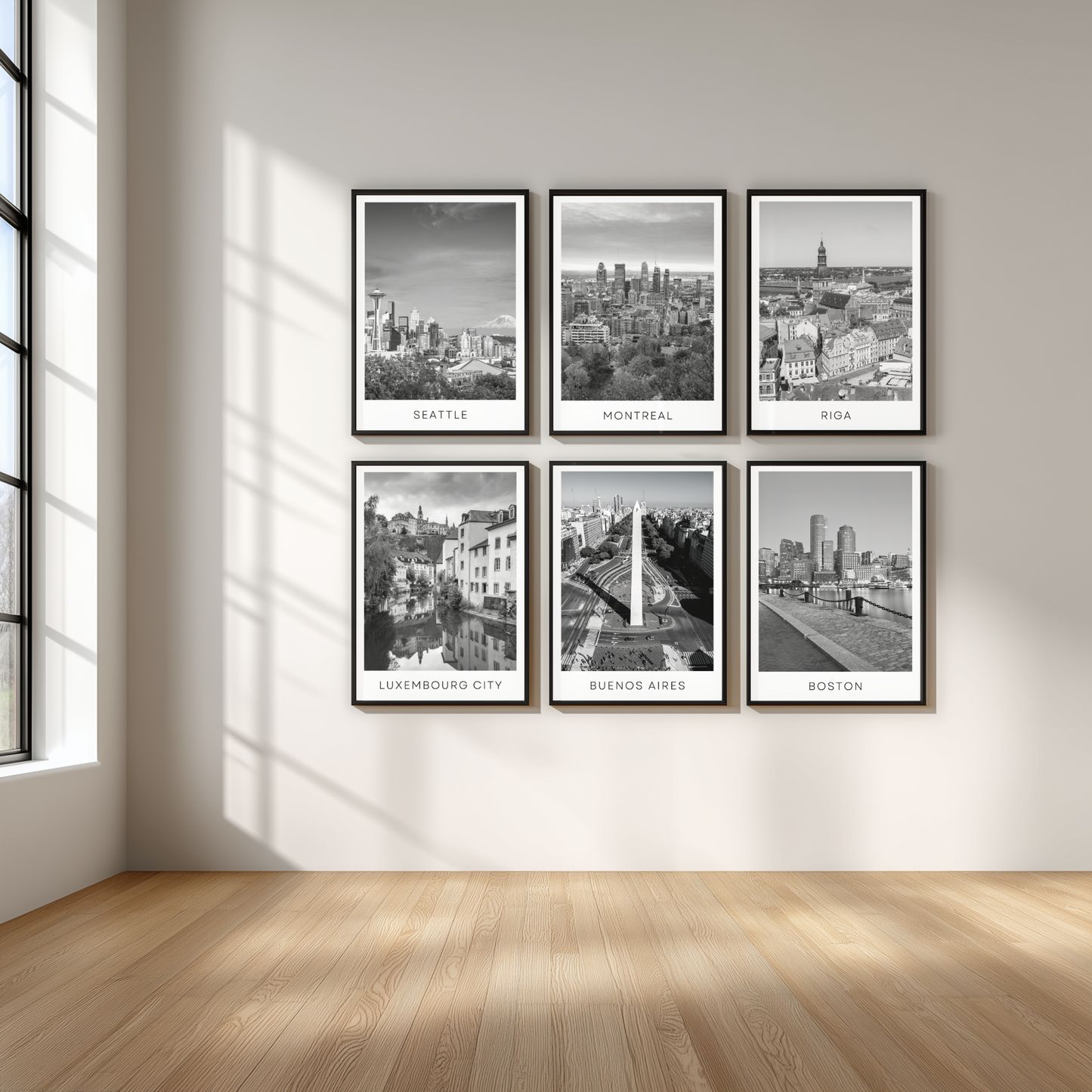 Black and white travel posters - Any city!