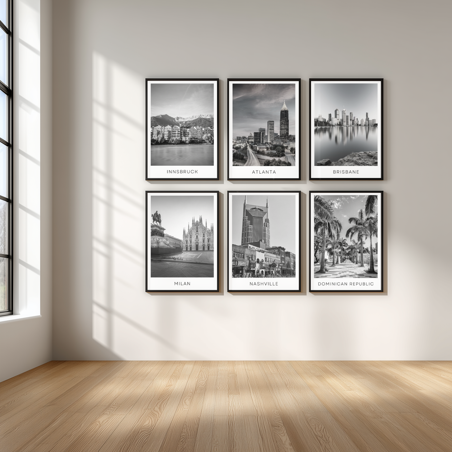 Black and white travel posters - Any city!