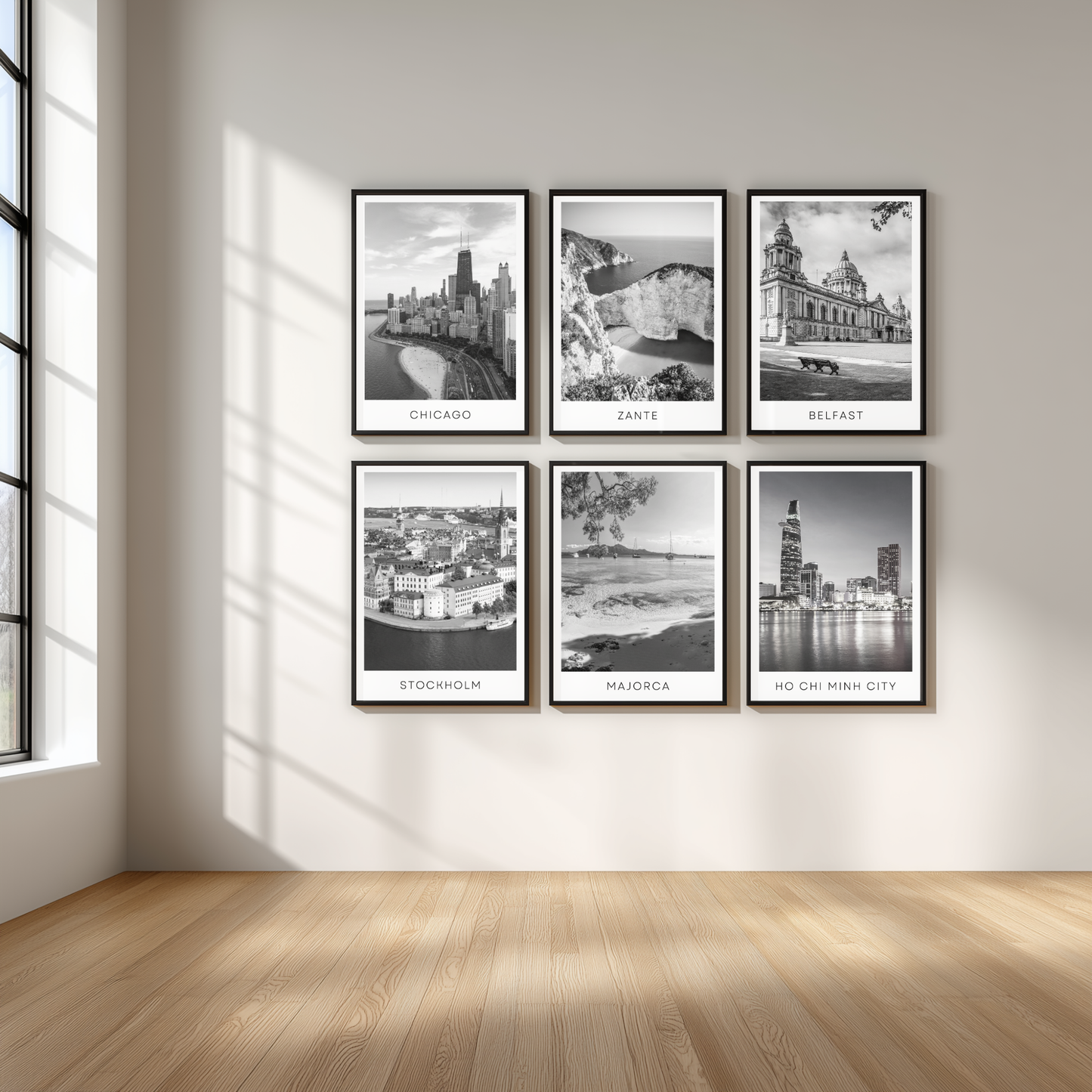 Black and white travel posters - Any city!