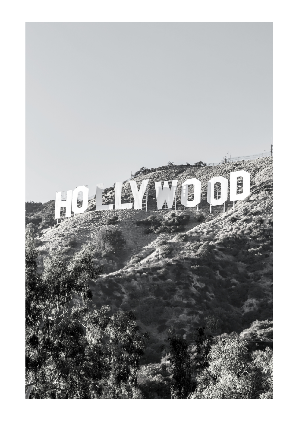 Set of 3 Los Angeles black and white posters