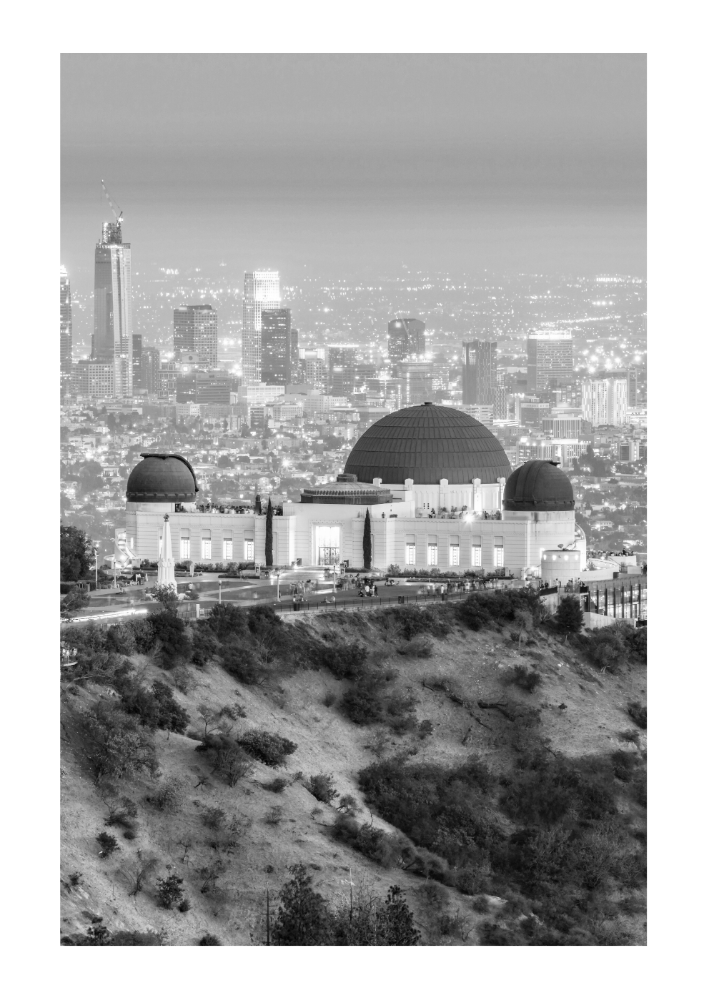 Set of 3 Los Angeles black and white posters