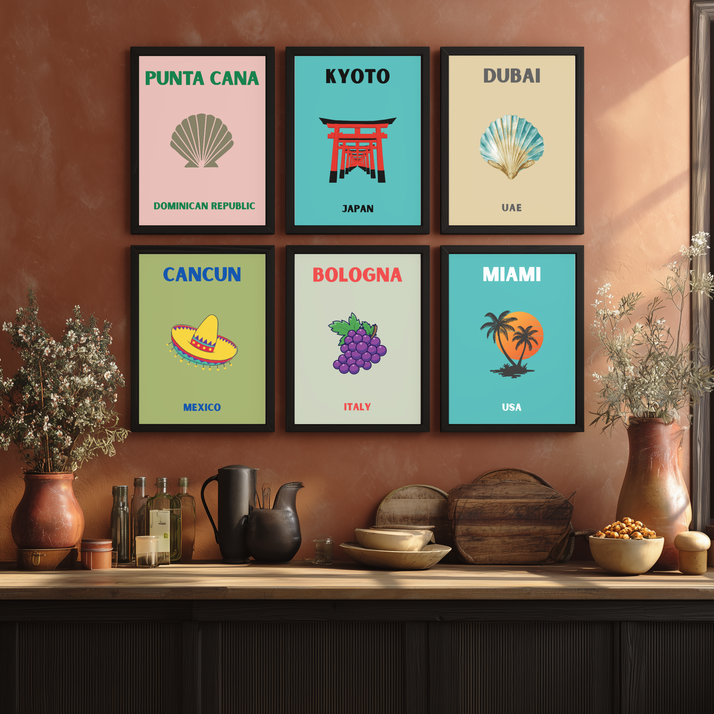 Pop Art style travel posters - ANY location, any colour!