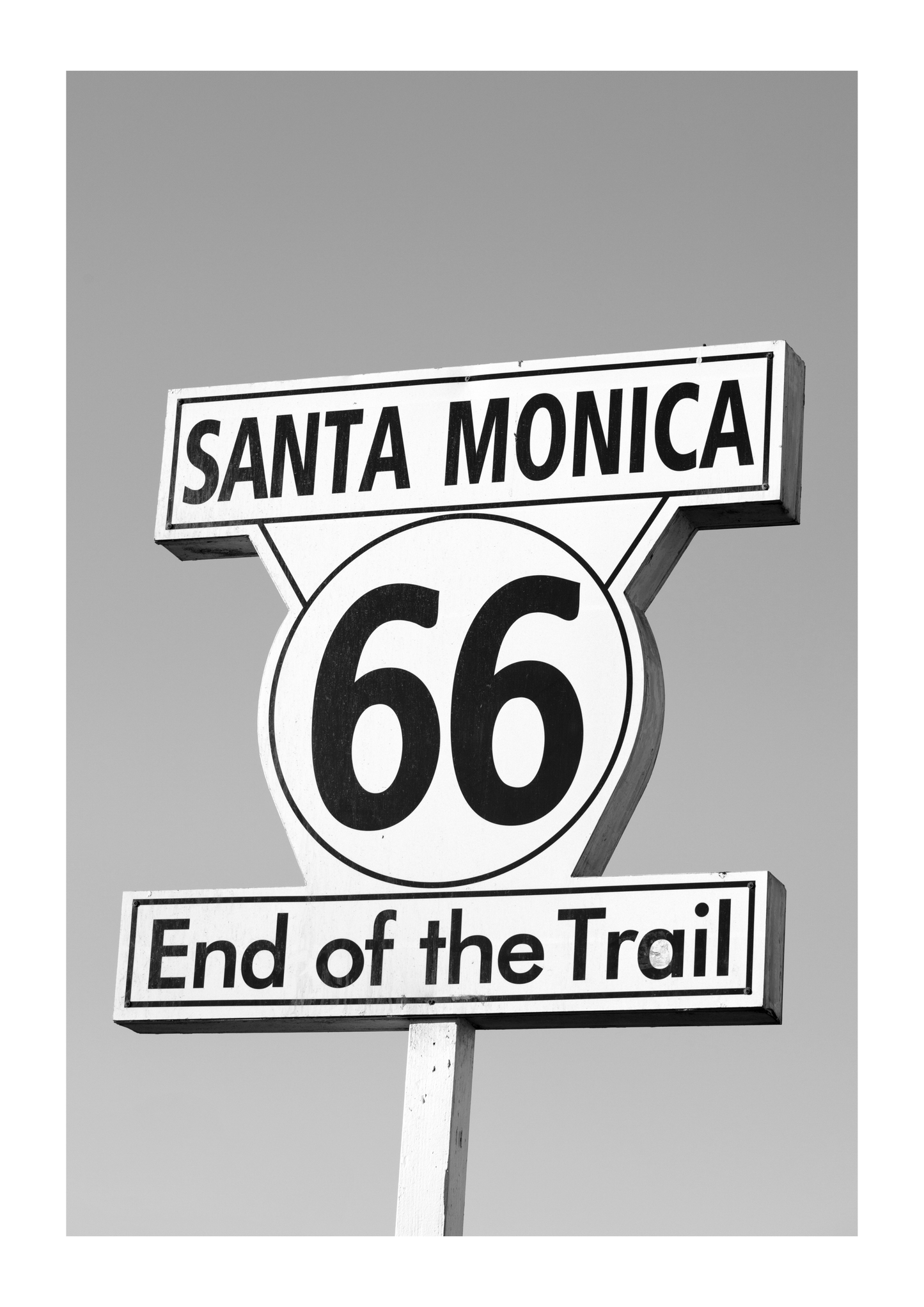 Set of 3 Santa Monica black and white posters