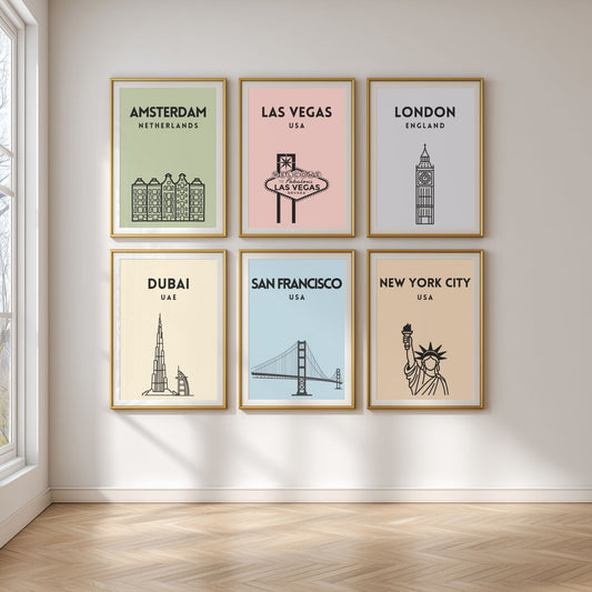Pastel city prints - Any city!