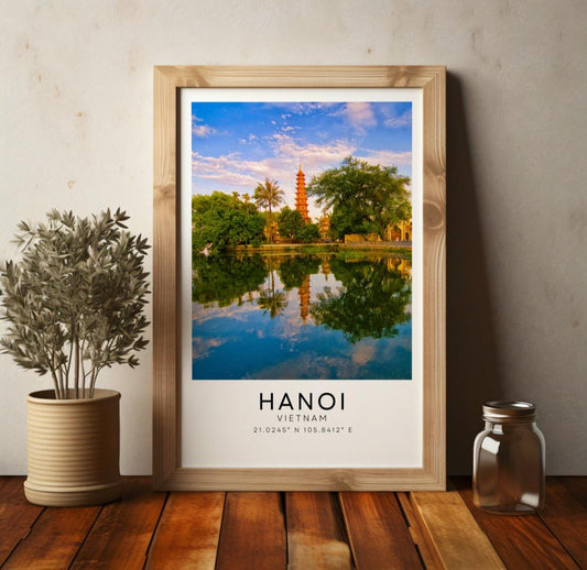 Hanoi travel print