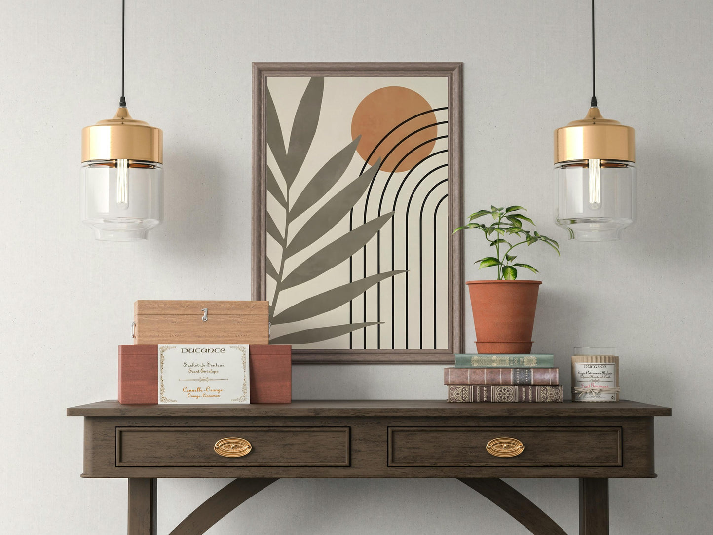 Modern floral poster, Boho Geometric wall art, Line art, Botanical living room poster, Minimalist art, Abstract prints, Neutral home decor