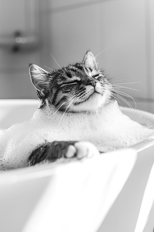 Set of 3 Cats in the bathrooms posters