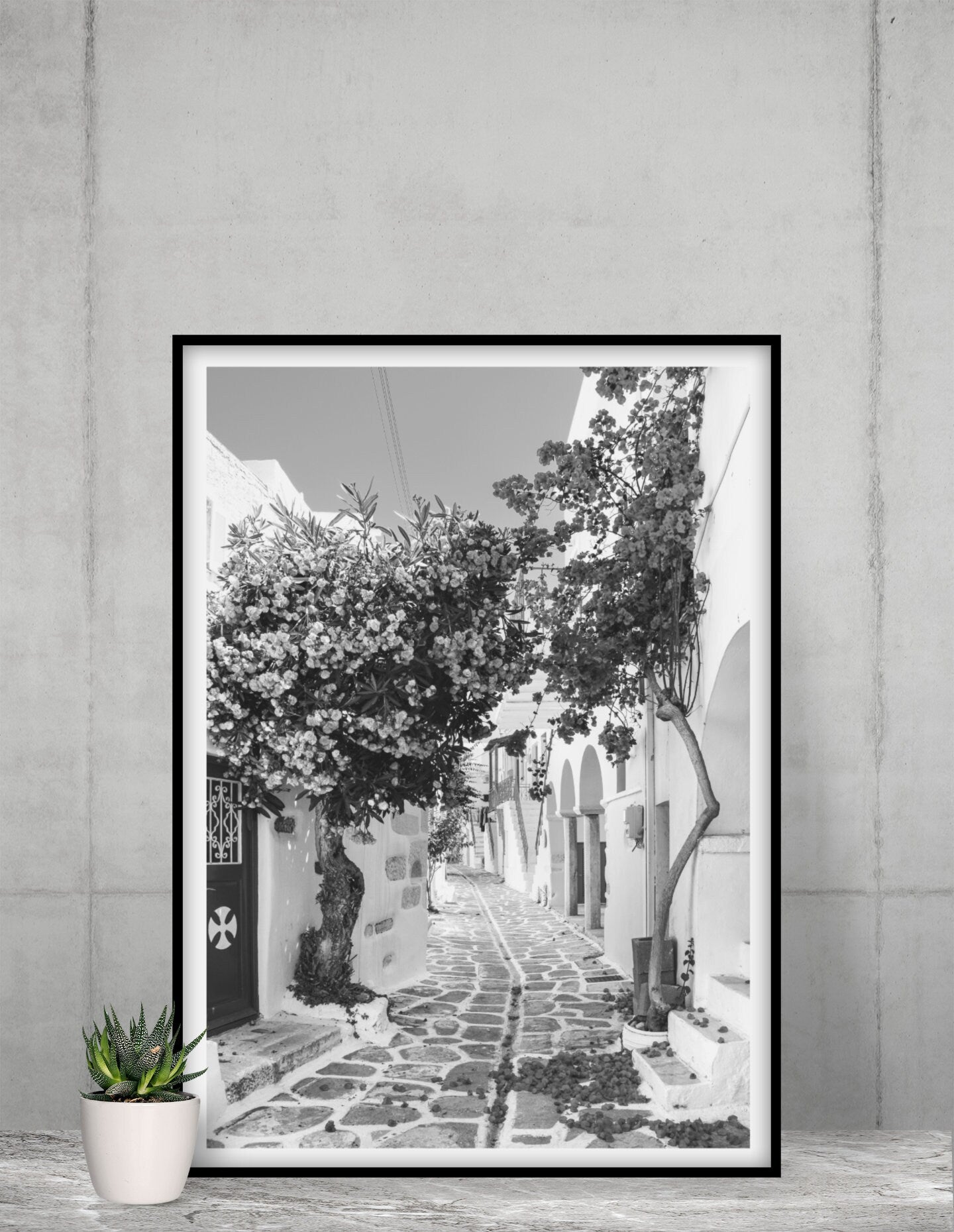 Set of 3 Mykonos prints, Greece prints, Black and white art, City prints, Travel photographs, Home Decor, Wall art, Holiday print