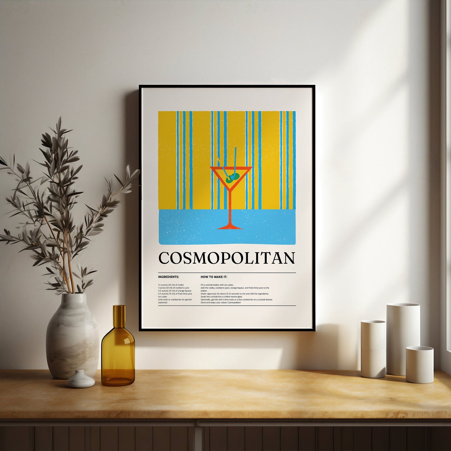 Cosmopolitan cocktail print