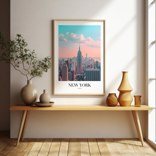 New York City retro style print
