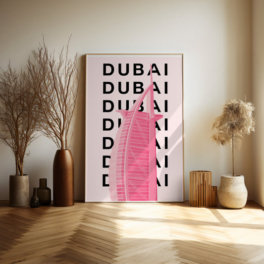 Dubai Pop Art style print - colours and icons can be changed