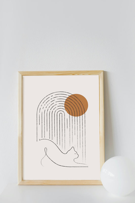 Boho Geometric Wall Art, Living room poster, Minimalist Art,  Neutral Wall Decor, Home decor, Birthday gift, Neutral print