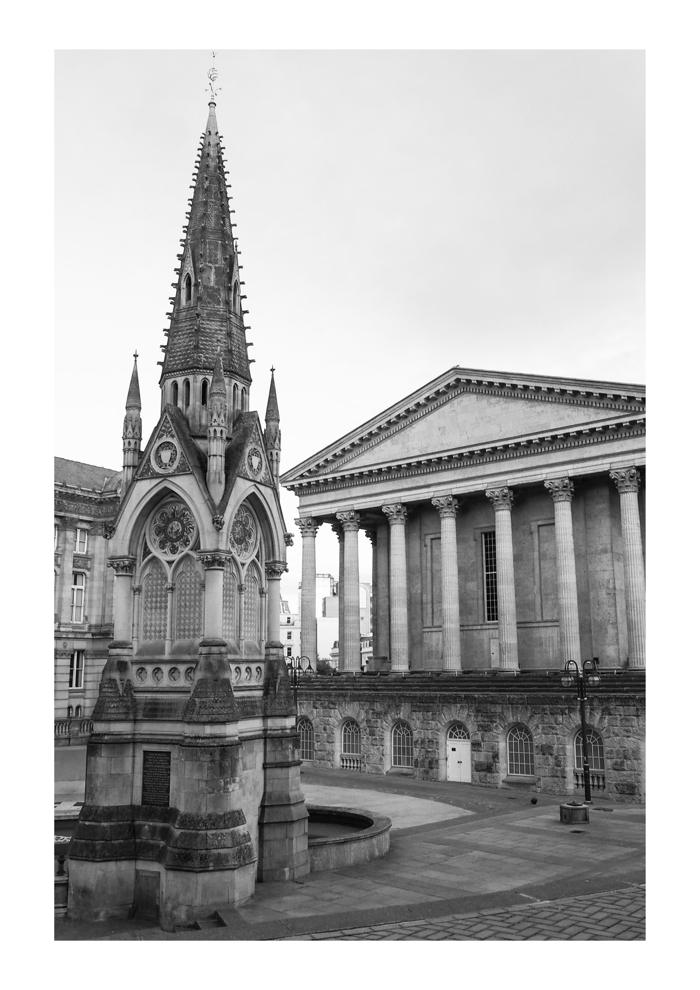 Set of 3 Birmingham black and white city prints