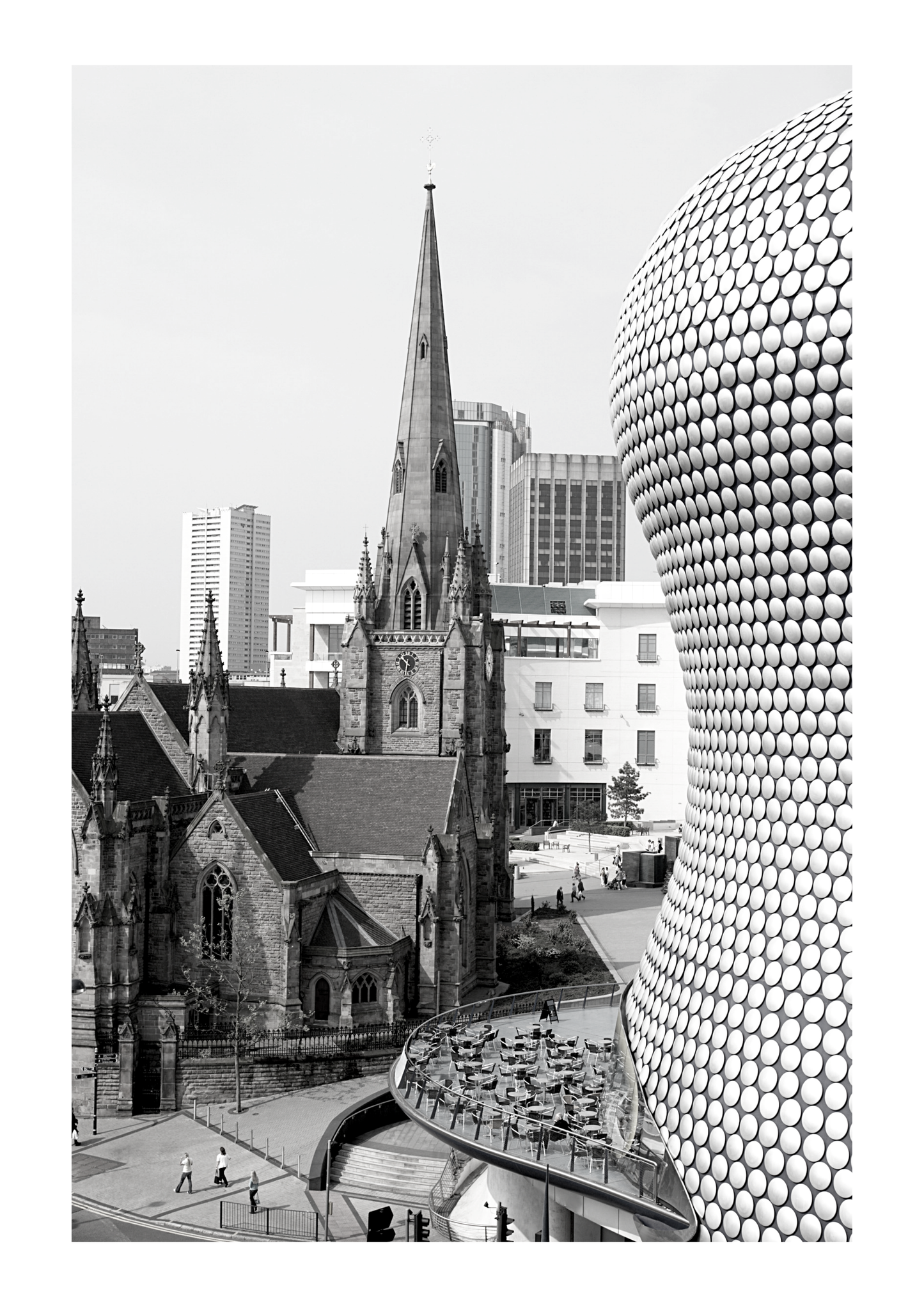 Set of 3 Birmingham black and white city prints
