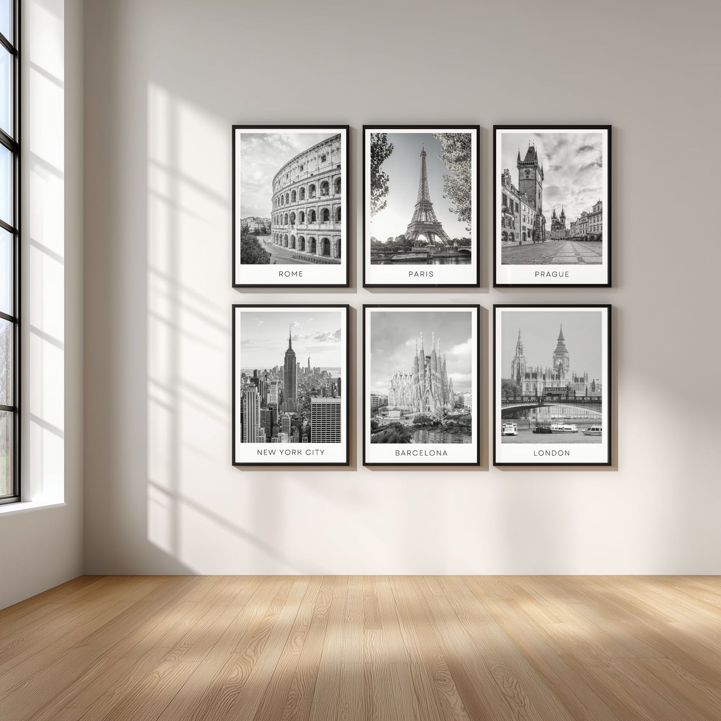 Black and white travel posters - Any city!