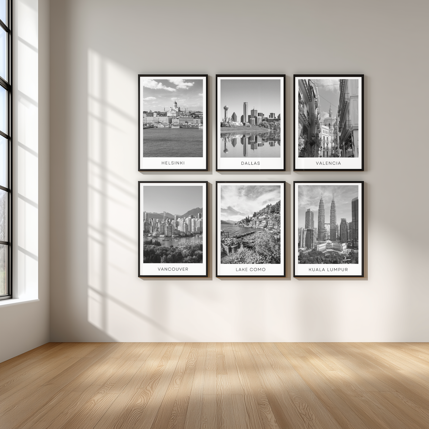Black and white travel posters - Any city!