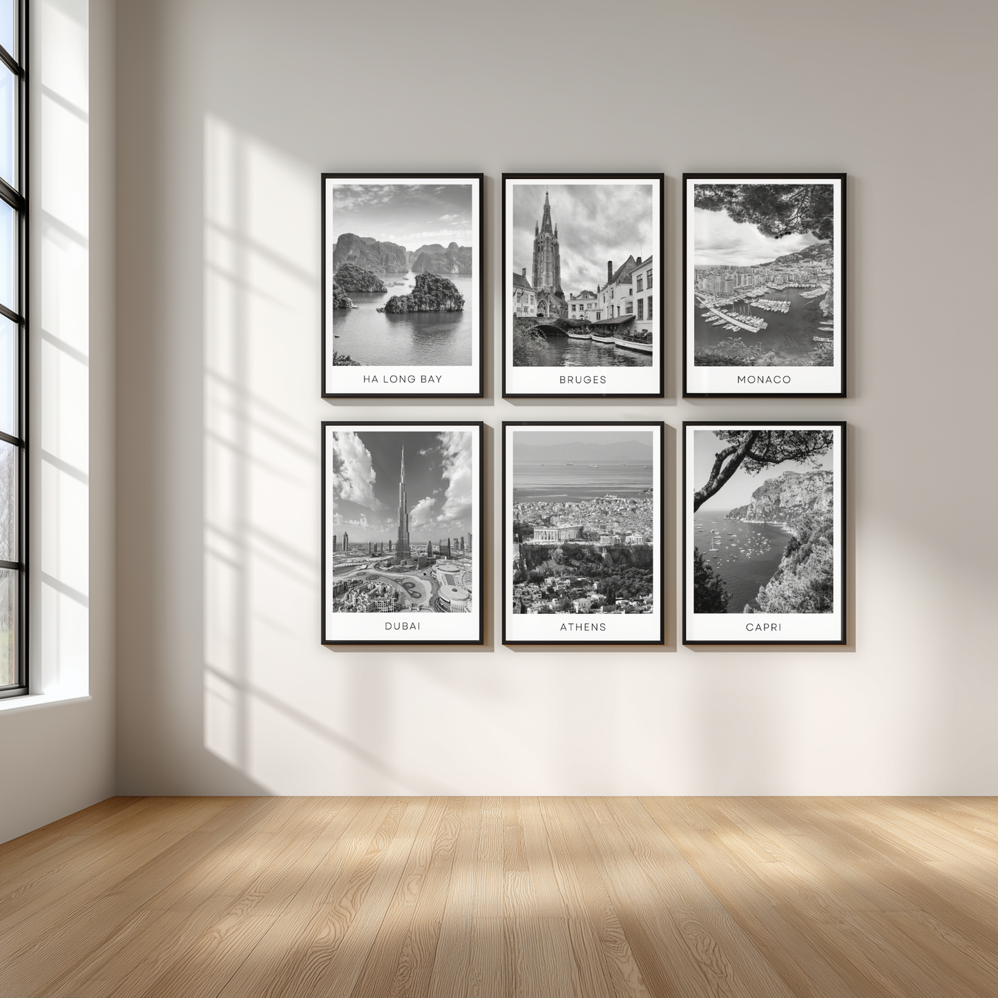 Black and white travel posters - Any city!