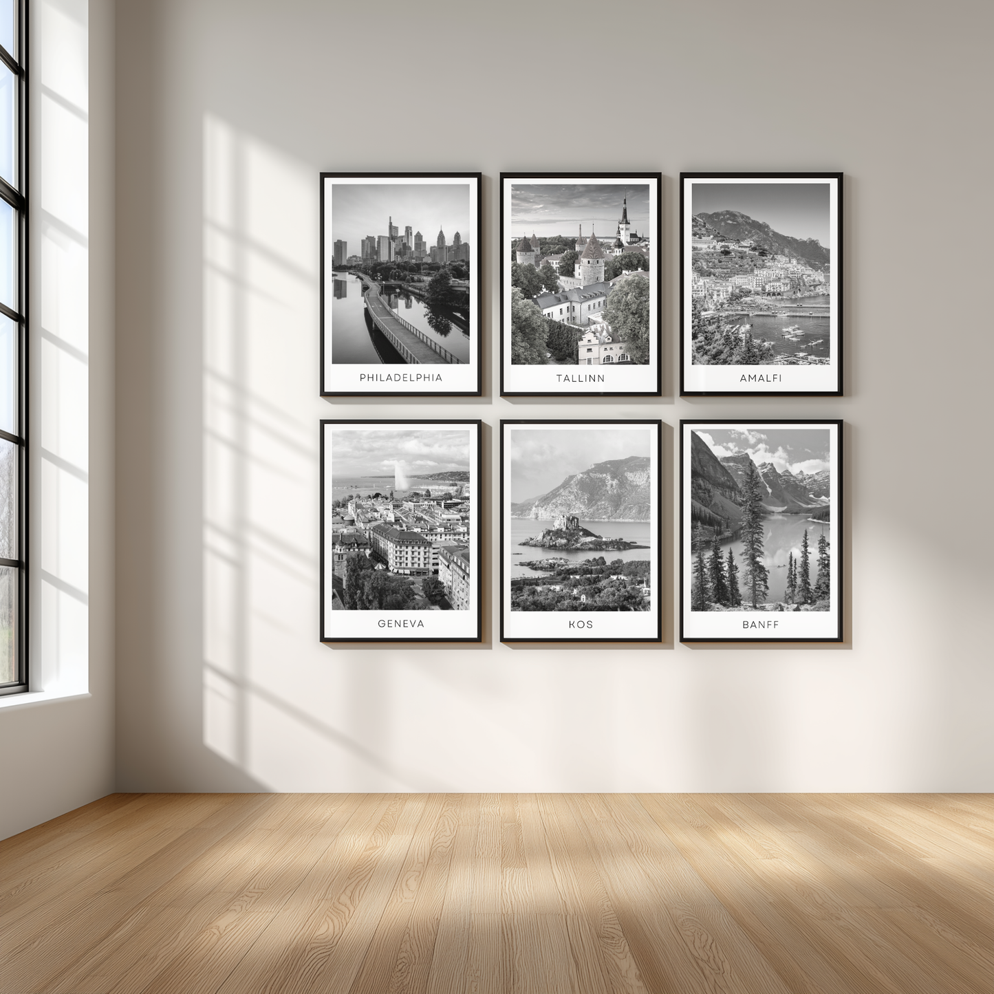 Black and white travel posters - Any city!