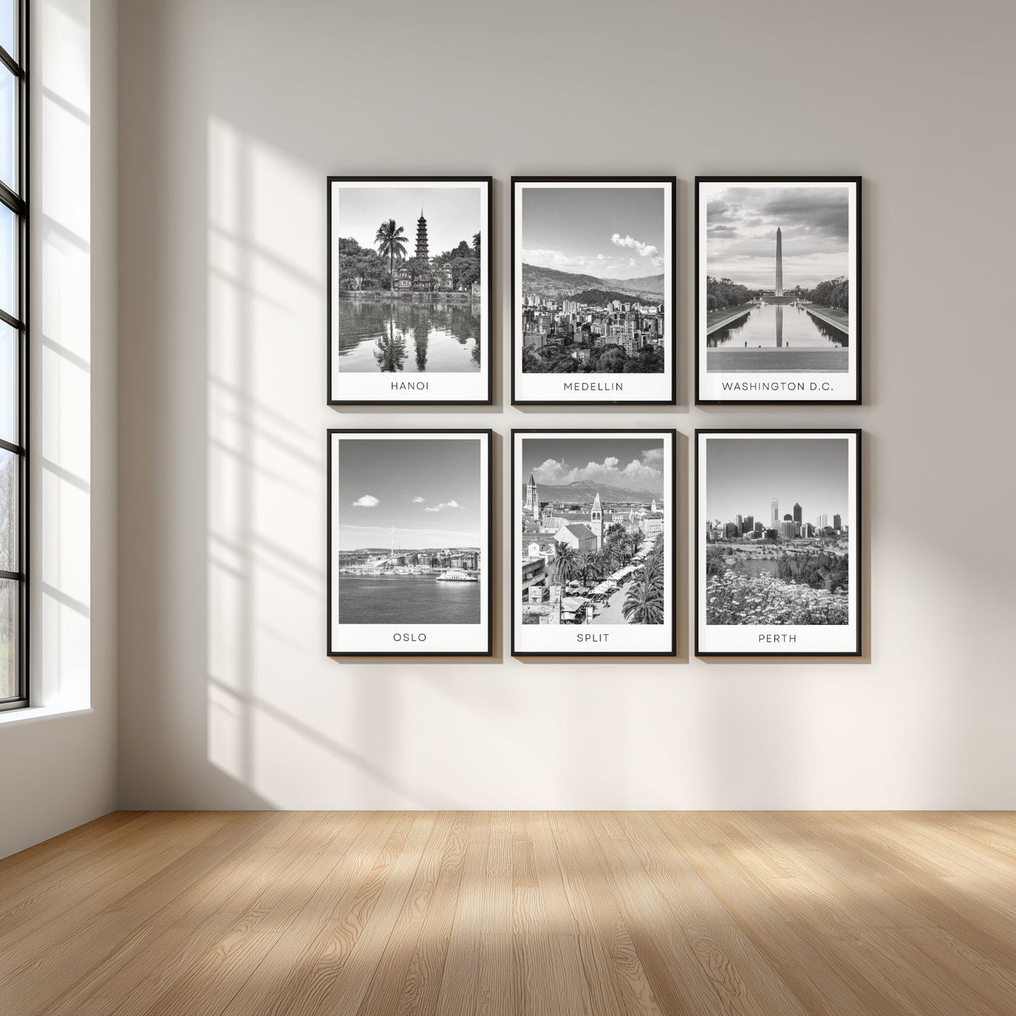 Black and white travel posters - Any city!